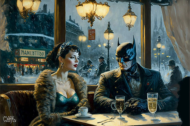 Mark Watts AI / Batman in Paris café