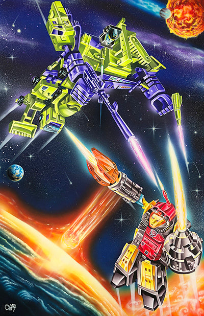 Transformer Devastator VS Omega 2020 Artist Mark Watts